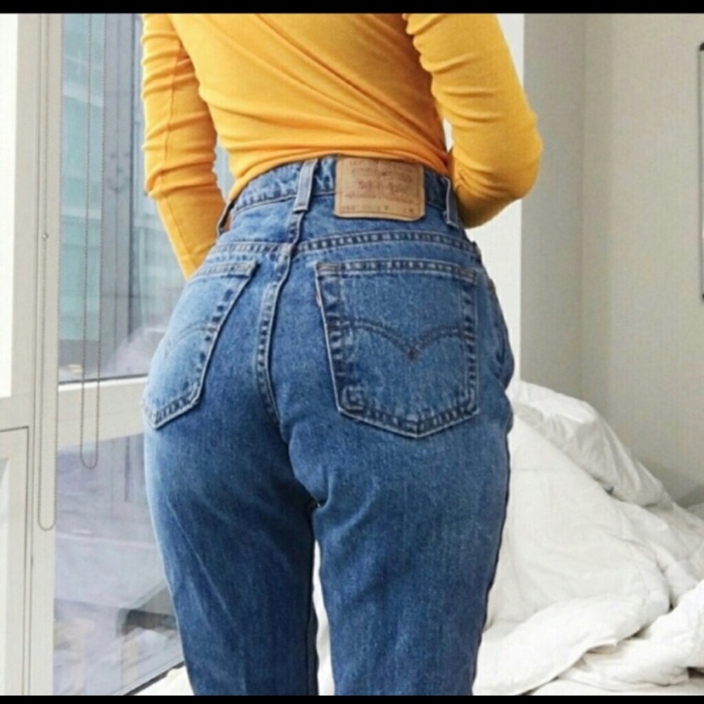 Levi  550 Jean Mom Tapered Vintage 14 Wedgie 90s